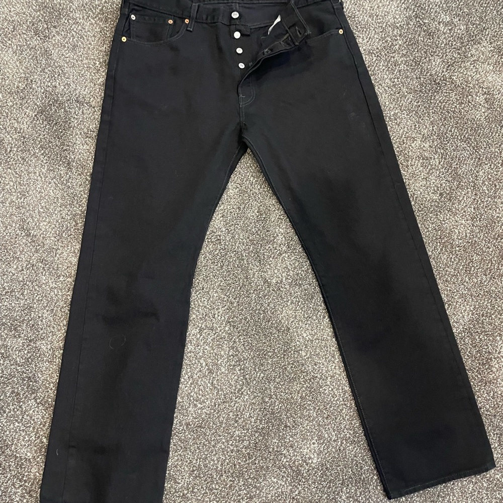 Levi's 501 38 x 32 Men's Black Original Fit Jeans